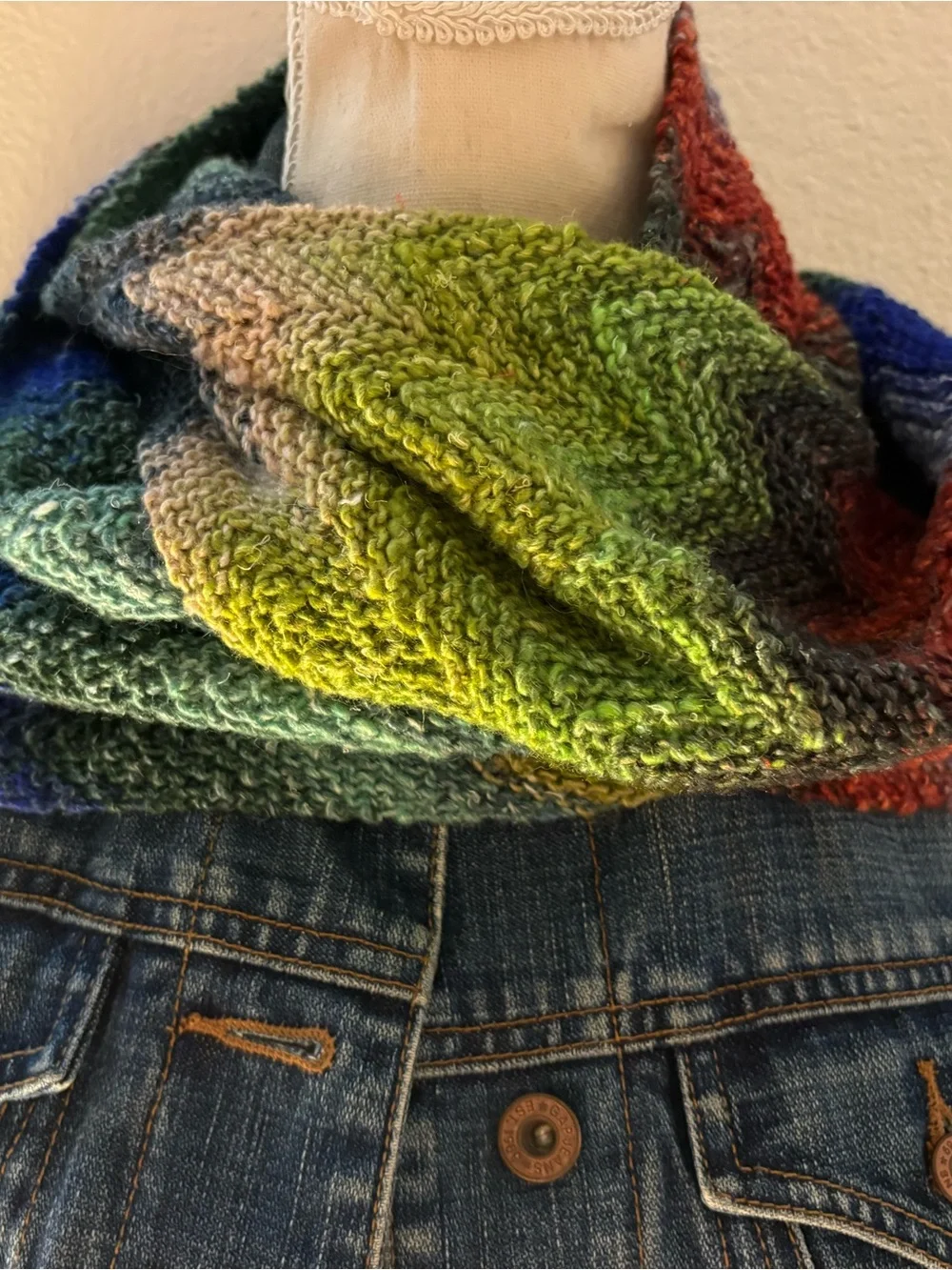 Handmade Zigzag Knit Scarf - Unisex Accessory